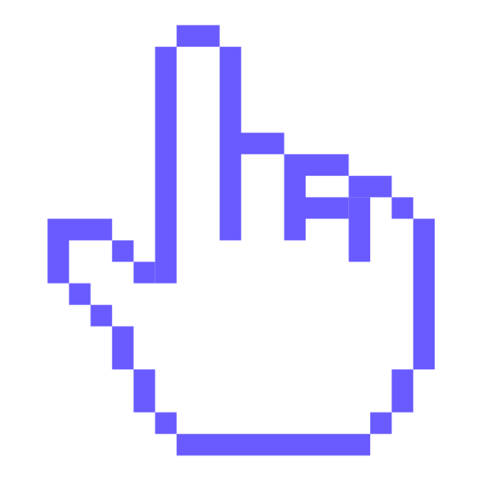 classic pointing hand cursor with ring